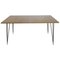 Italian Desk/ Dining Table with Wood Top and Black Metal Legs, 1950s, Image 1