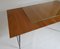 Italian Desk/ Dining Table with Wood Top and Black Metal Legs, 1950s, Image 6