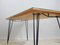Italian Desk/ Dining Table with Wood Top and Black Metal Legs, 1950s 9