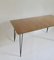 Italian Desk/ Dining Table with Wood Top and Black Metal Legs, 1950s 3