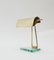 Italian Glass and Brass Desk Lamp, 1940s 7