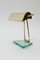 Italian Glass and Brass Desk Lamp, 1940s, Image 8