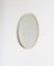 Round Wooden Mirror with White Lacquered Frame, 1970s 2