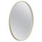 Round Wooden Mirror with White Lacquered Frame, 1970s 1