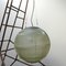 Industrial French Glass Hanging Lamp from Holophane, 1950s 7