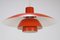 VIntage Red Ceiling Lamp by Poul Henningsen for Louis Poulsen, 1980s, Image 3