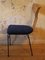 Italian Rattan, Black Metal & Blue Velvet Dining Chairs, 1950s, Set of 4 4