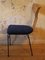 Italienische Esszimmerstühle aus Rattan, schwarzem Metall & blauem Samt, 1950er, 4er Set 4