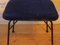 Italienische Esszimmerstühle aus Rattan, schwarzem Metall & blauem Samt, 1950er, 4er Set 8