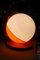 Pop Art Orange White Ball Table Lamp from Guzzini, 1960s 9