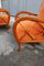 Italian Orange Velvet & Cherry Lounge Chairs by Paolo Buffa, 1950s, Set of 2 8