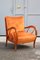 Fauteuils en Velours Orange & Merisier par Paolo Buffa, Italie, 1950s, Set de 2 14