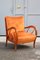 Italian Orange Velvet & Cherry Lounge Chairs by Paolo Buffa, 1950s, Set of 2 14