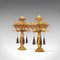 Antique English Glass Candleholders, 1890s, Set of 2 3