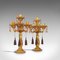 Antique English Glass Candleholders, 1890s, Set of 2 6