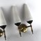 Mid-Century Brass and Opaline Sconces in the Style of Stilnovo, 1950s, Set of 2 8