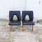 Vintage Black Leather Lounge Chairs by Unknown for Stol Kamnik, 1962, Set of 2 2