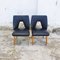 Vintage Black Leather Lounge Chairs by Unknown for Stol Kamnik, 1962, Set of 2, Image 2