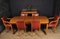 English Art Deco Dining Table & Chairs Set, 1930s, Set of 7, Image 2