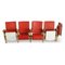 Red Leatherette Theater Seats, 1950s 1