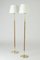 Brass and Leather Floor Lamps from Böhlmarks, Set of 2 2