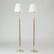 Brass and Leather Floor Lamps from Böhlmarks, Set of 2 1