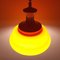Lampe à Suspension Mid-Century en Verre Orange, 1970s 5