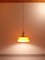 Lampe à Suspension Mid-Century en Verre Orange, 1970s 4
