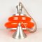 Mid-Century Orange Glass Pendant Lamp, 1970s 7