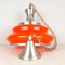 Mid-Century Orange Glass Pendant Lamp, 1970s, Image 7