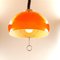 Mid-Century Orange Glass Pendant Lamp, 1970s, Italy, Image 2
