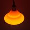 Lampe à Suspension en Verre Orange, 1970s 10
