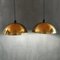 Vintage Italian Brass Pendants, 1970s, Set of 2 3