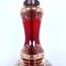 Vintage Italian Red and Gold Glass Table Lamp, 1970s 4