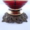 Vintage Italian Red and Gold Glass Table Lamp, 1970s, Image 8