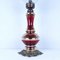 Lampe de Bureau Vintage Rouge et Or en Verre, Italie, 1970s 5