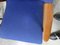 Sedia alata in teak e stoffa blu, anni '60, Immagine 11