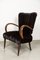 Vintage Art Deco Mink Lounge Chair & Ottoman 4