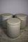 Gray Leatherette Ottomans, 1980s, Set of 3 7