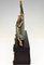 Art Deco Bronze Sculpture of Scarf Dancer on Sunburst Base by Jean Lormier, France, 1925 3