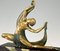 Art Deco Bronze Sculpture of Scarf Dancer on Sunburst Base by Jean Lormier, France, 1925 7