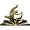 Sculpture Art Deco en Bronze de Scarf Dancer on Sunburst Base par Jean Lormier, France, 1925 1