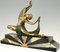 Art Deco Bronze Sculpture of Scarf Dancer on Sunburst Base by Jean Lormier, France, 1925, Image 4