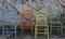 Chaises de Salon Rustiques, 1950s, Set de 4 1