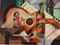 Serge Magnin, Cubist Still Life with Guitar, 1960, Oil Painting 2