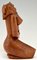 Cubist Hand Carved Wooden Sculpture of a Seated Nude France, 1960 6