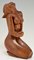 Cubist Hand Carved Wooden Sculpture of a Seated Nude France, 1960, Image 10