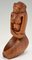 Cubist Hand Carved Wooden Sculpture of a Seated Nude France, 1960, Image 3