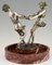 Andre Gilbert, centro de mesa Art Déco con esculturas de bailarinas de bronce, France, 1925, Imagen 7