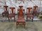 Stühle aus Kirschholz & braunem Leder, 1950er, 6er Set 13